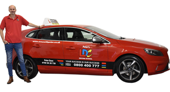 Peter Dann driving school car